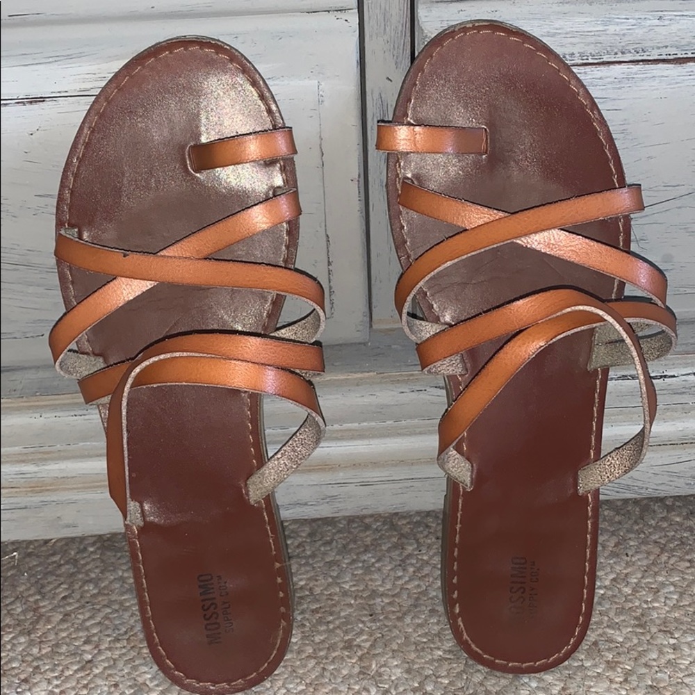 Brown strappy sandals